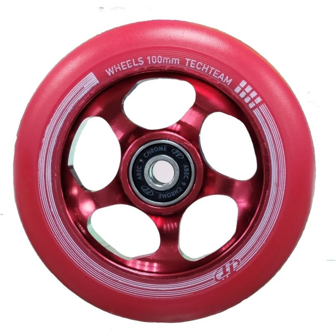 Колесо TECH TEAM для самоката X-Treme 100*24мм Starfish, red NN007606